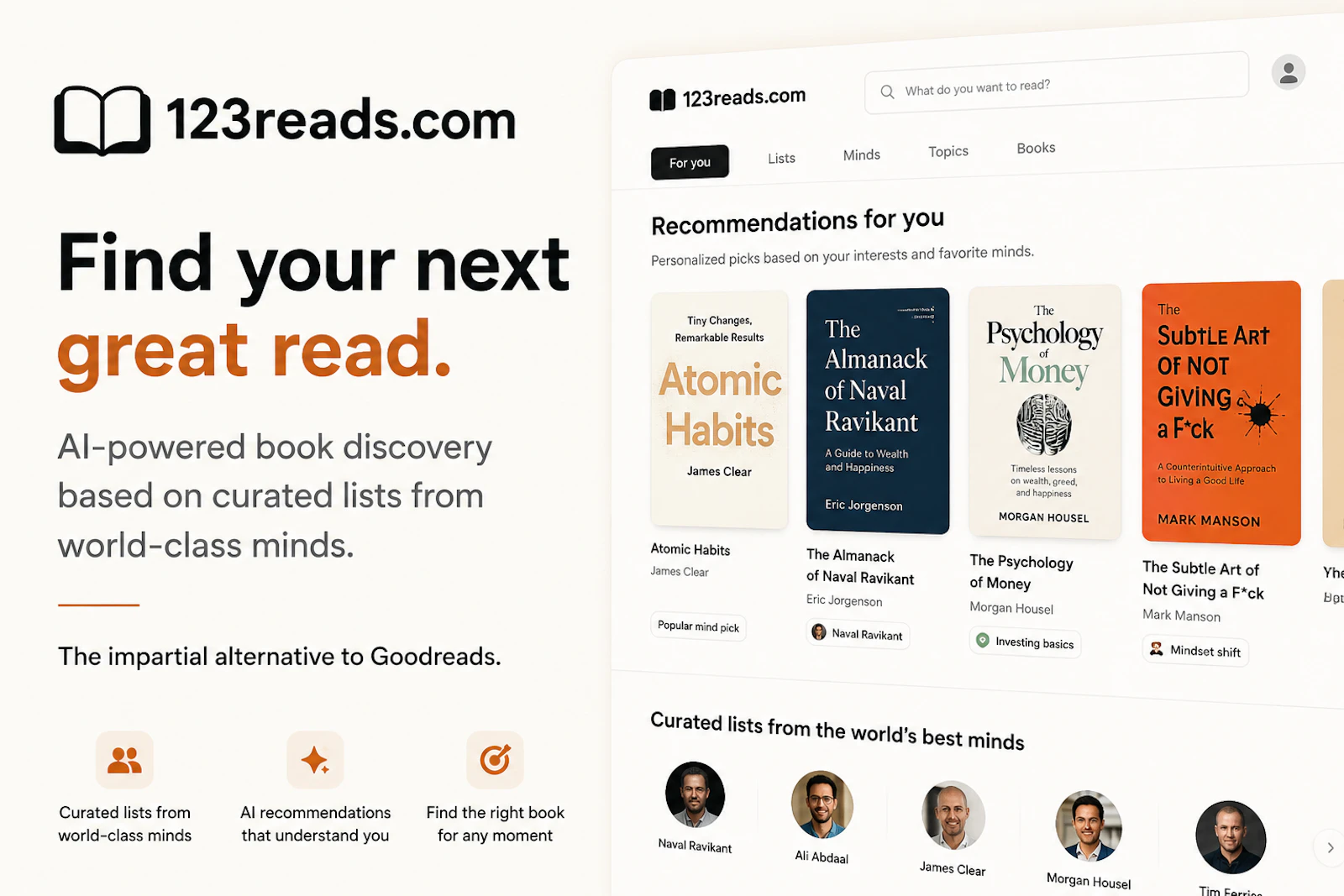 123reads.com Like goodreads. But better. screenshot 1
