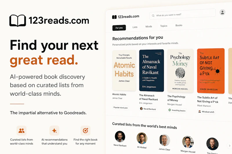 123reads.com Like goodreads. But better. screenshot 1