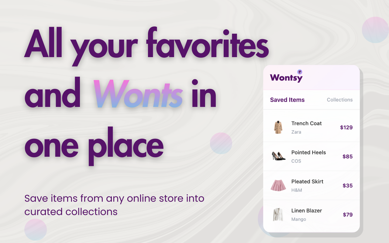 Wontsy | Wishlist Shopping App & Web gallery image