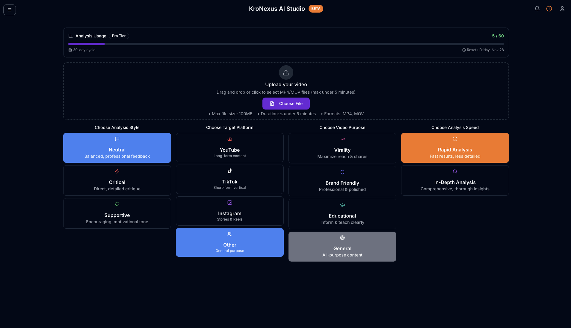 Video Analysis Studio - KroNexus AI gallery image