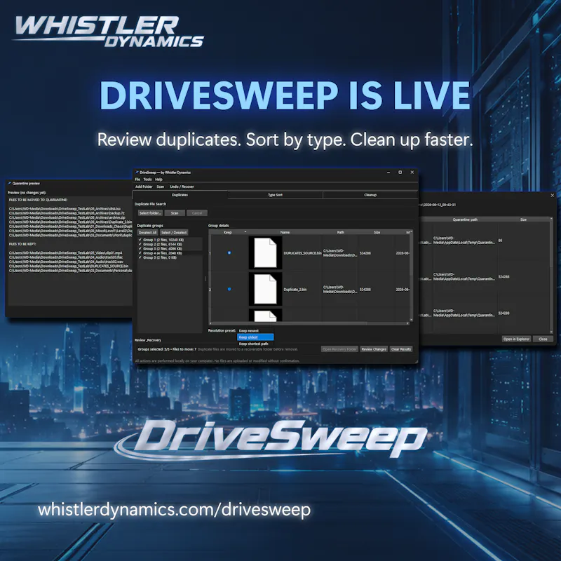 DriveSweep screenshot 1
