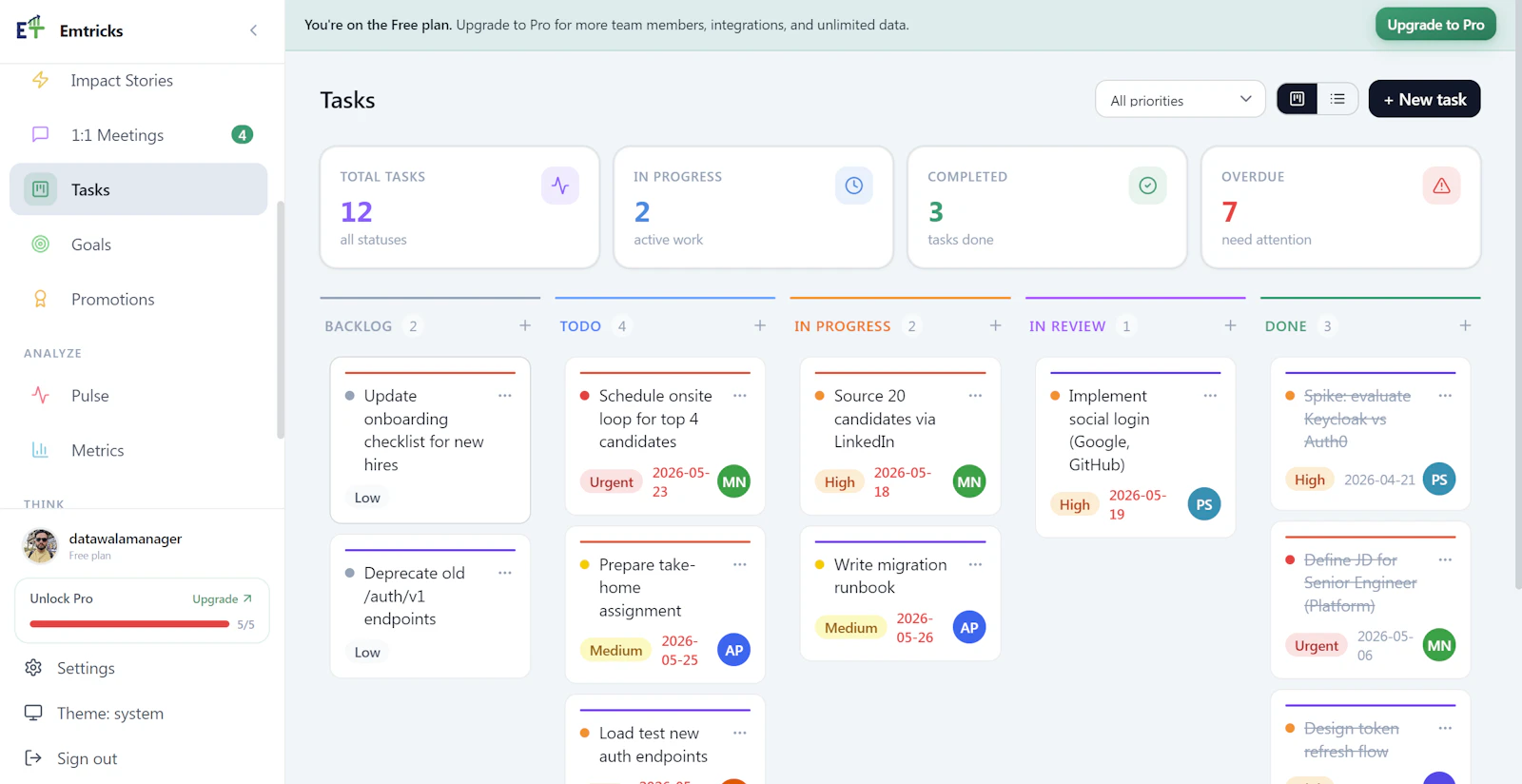 Emtricks — Engineering Manager Toolkit screenshot 5