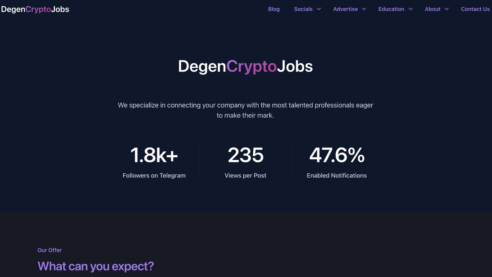 New Degen Crypto Jobs Website media 2