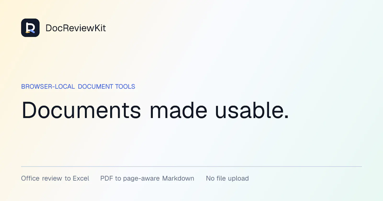 DocReviewKit screenshot 1
