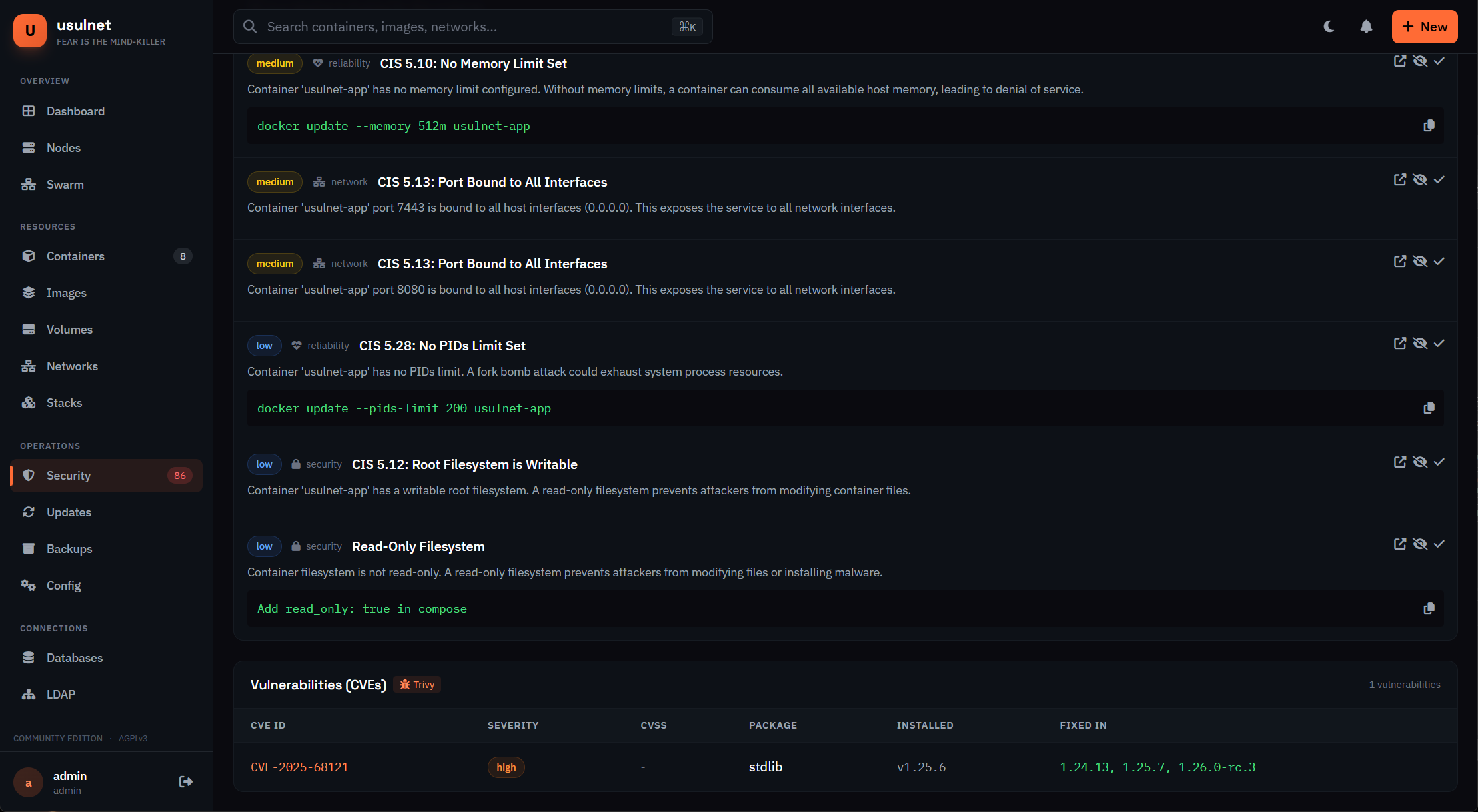usulnet — DevOps & SysAdmins UI gallery image