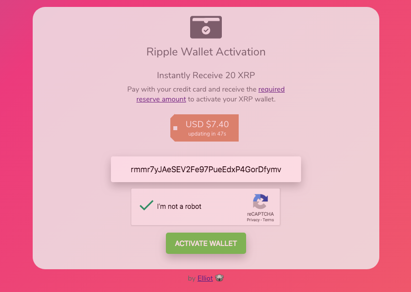 Instant Ripple (XRP) wallet activation gallery image