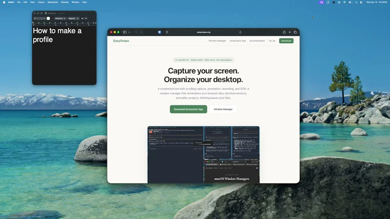 EasySnaps (Mac Only) screenshot 1 (video preview)