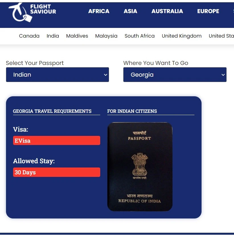 Visa Requirement Check for your Passport