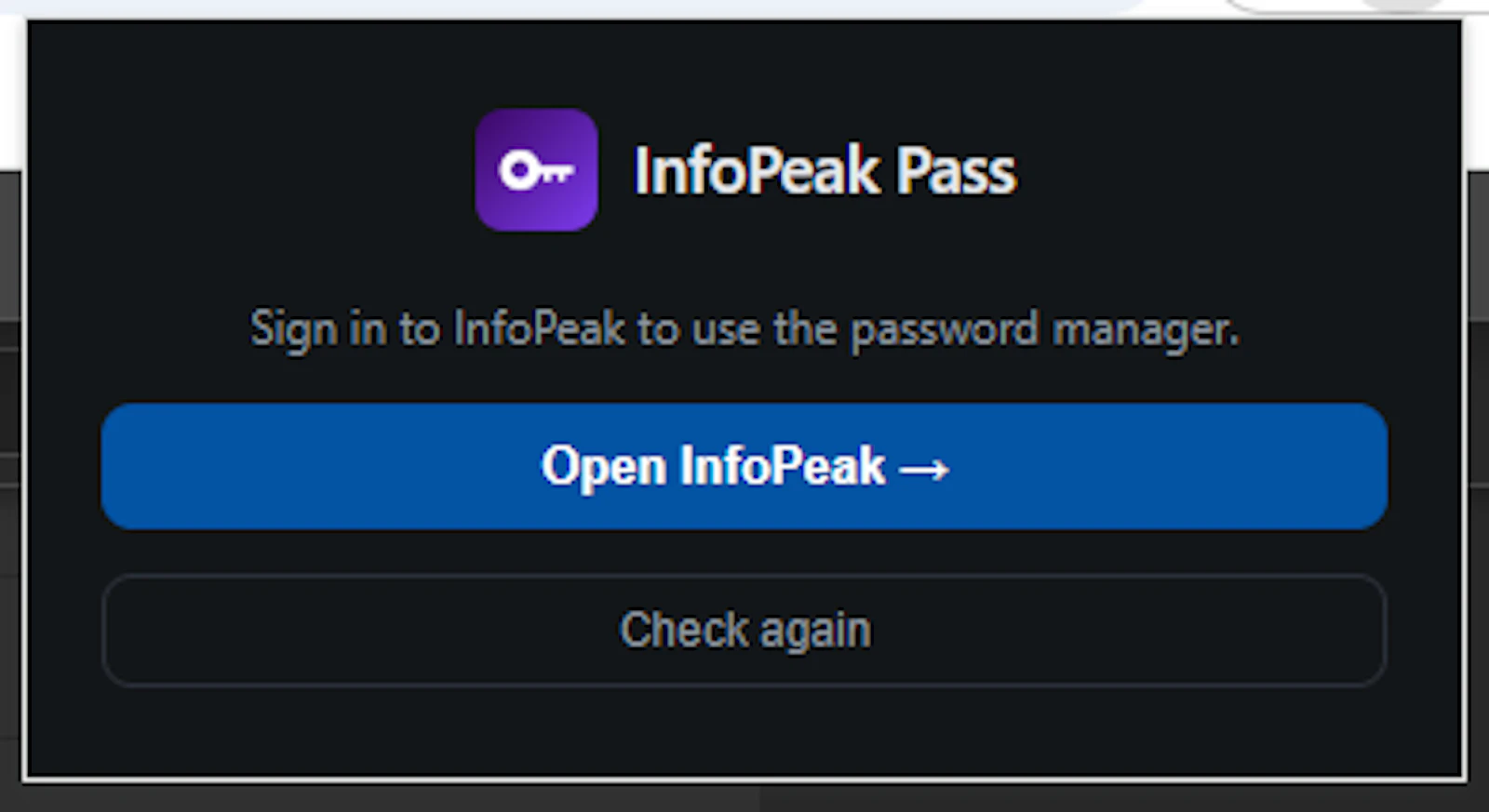 InfoPeak Pass screenshot 1