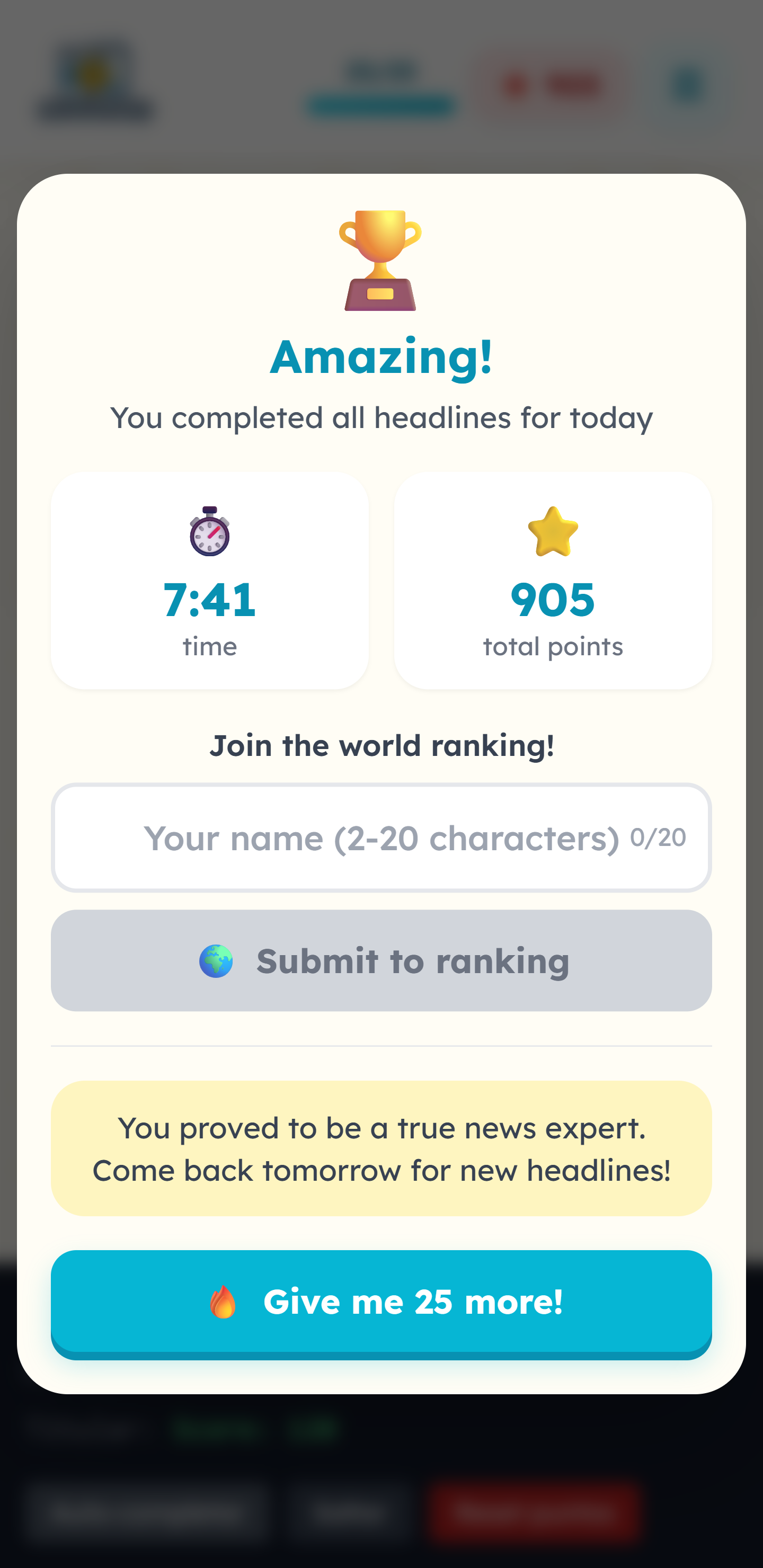  Headlines – word game with real news gallery image