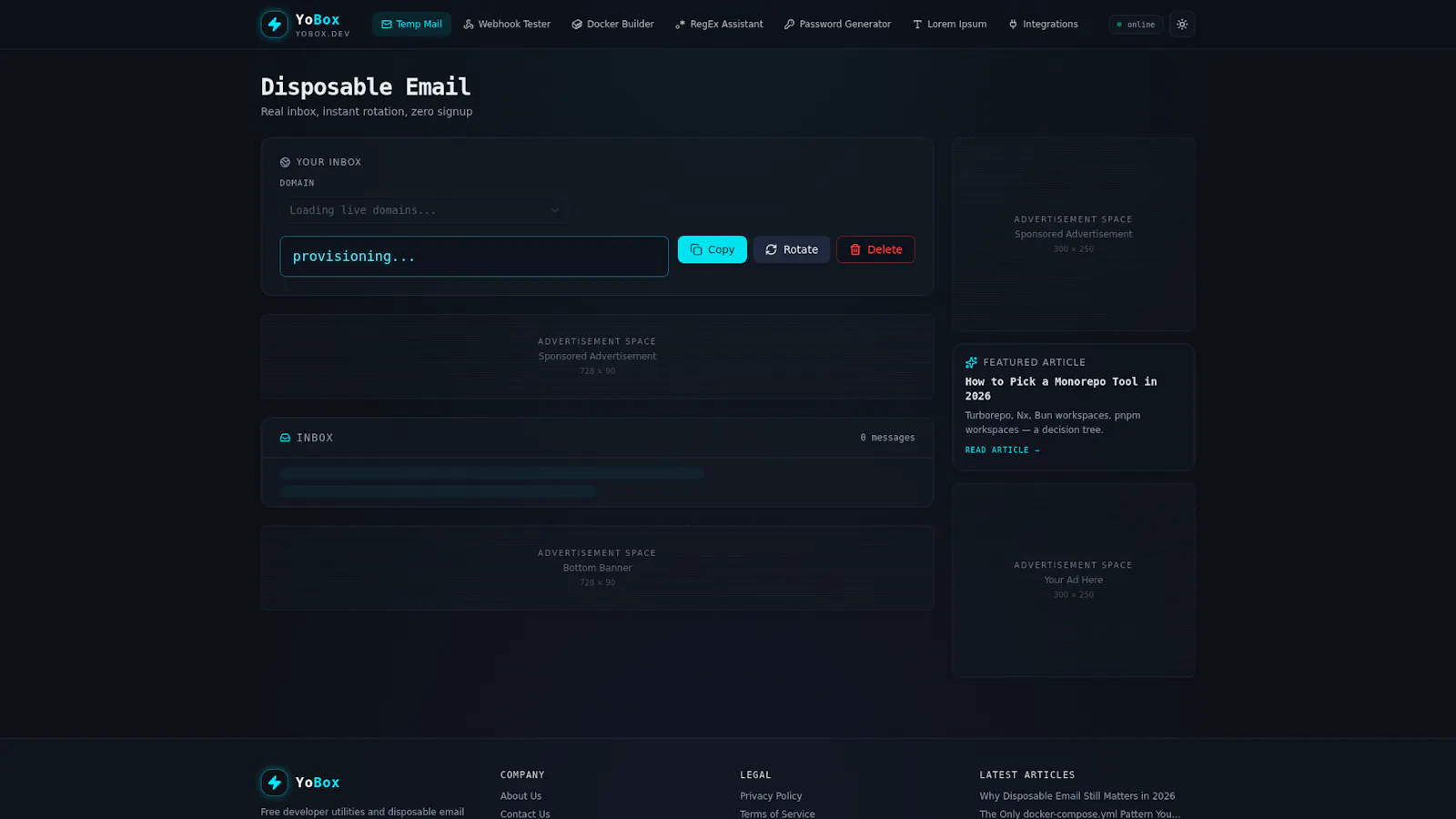 YoBox — Developer Tools & Email screenshot 1