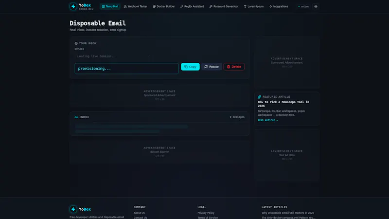 YoBox — Developer Tools & Email screenshot 1