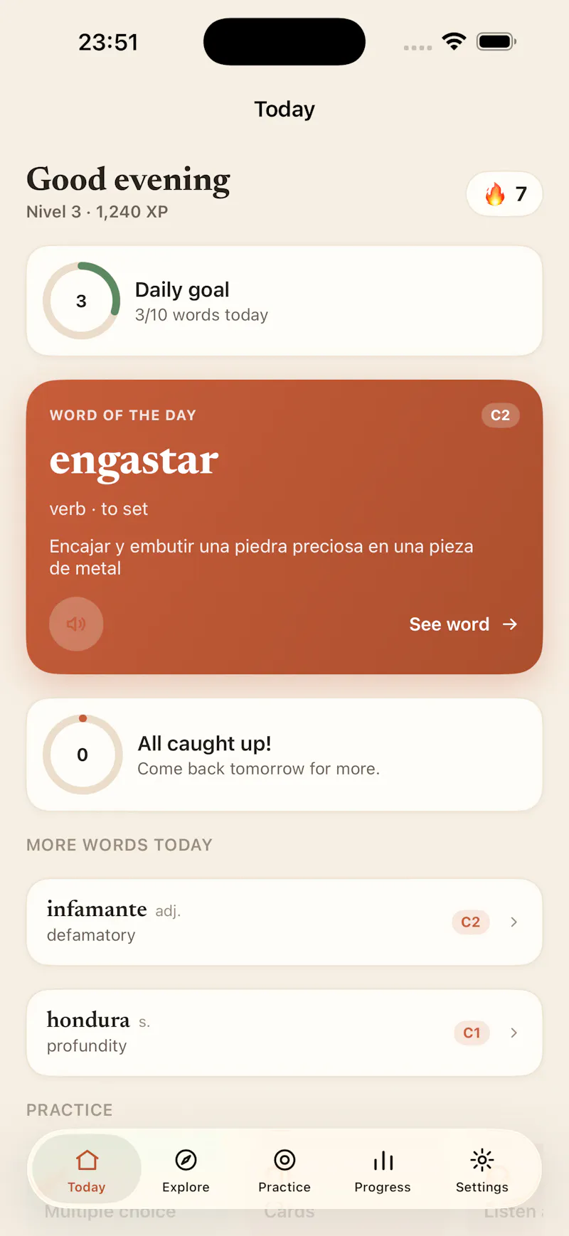 Léxico – Spanish Vocabulary screenshot 2
