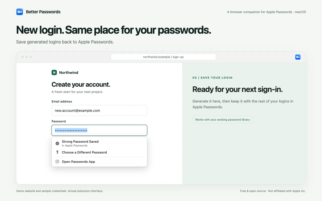 Better Passwords - for Apple Passwords gallery image