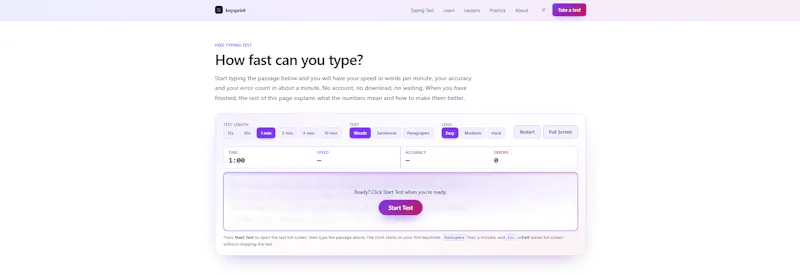 Keysprint screenshot 1