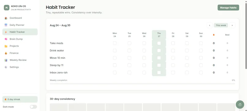 ADHD Life OS  screenshot 4