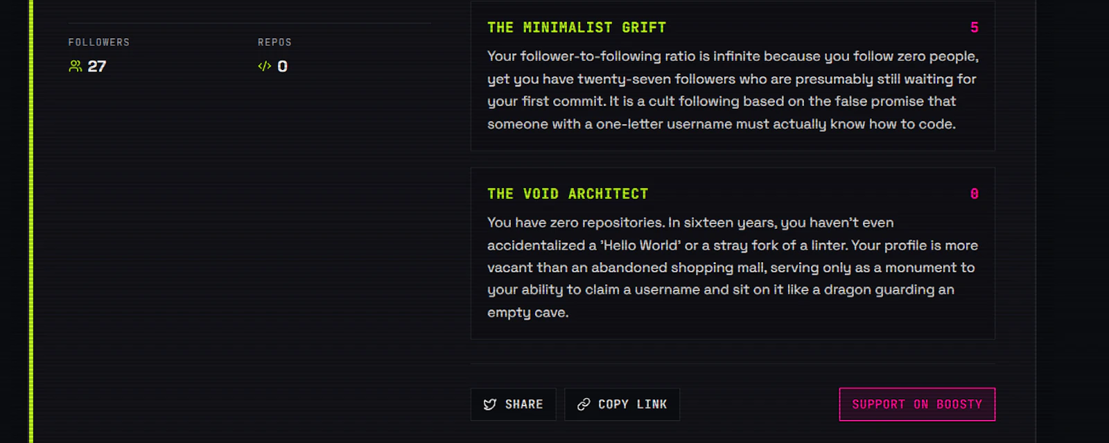RoastMyGit screenshot 3