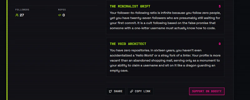 RoastMyGit screenshot 3