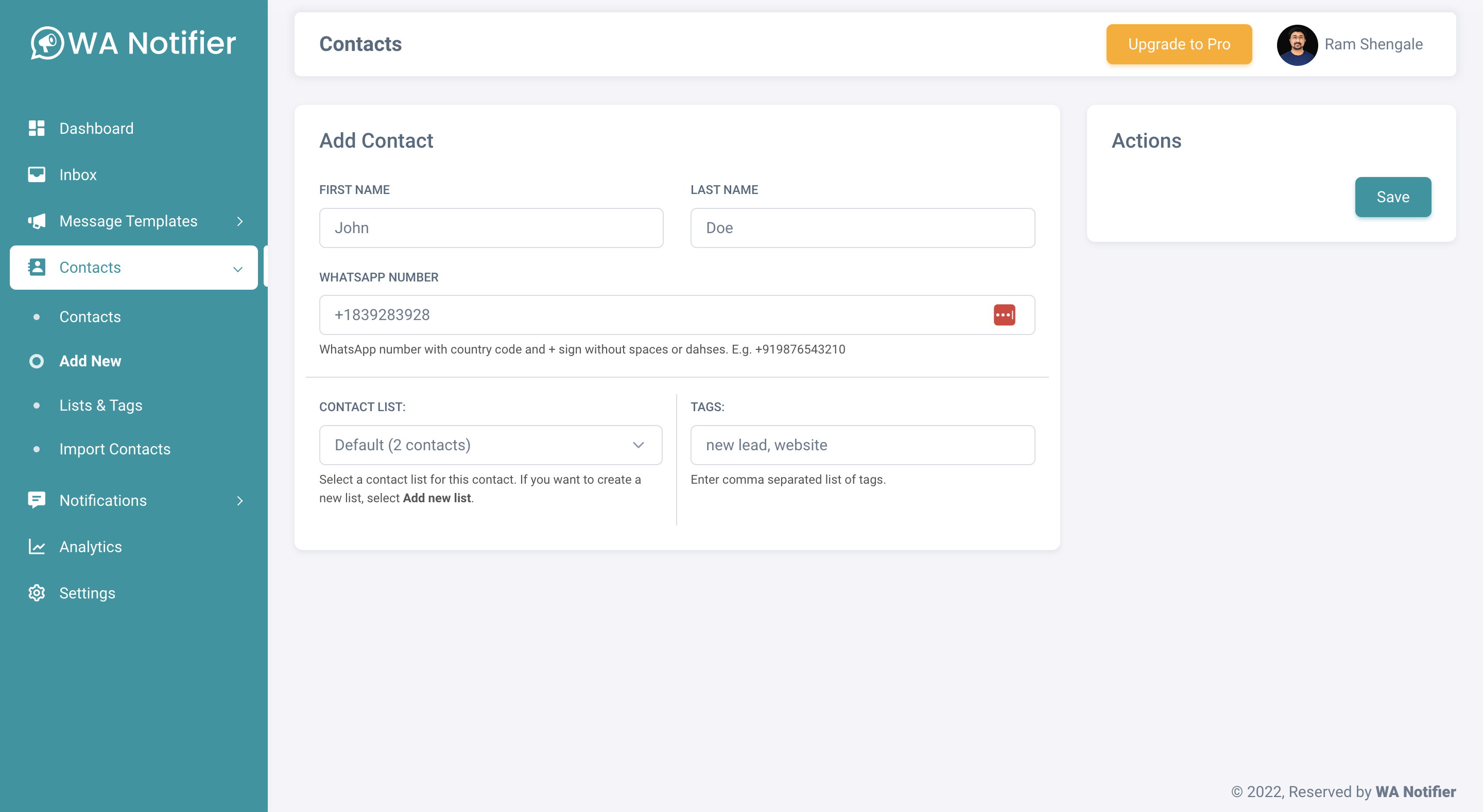 Mídia 3 de WA notificar - Envie mensagens em massa do WhatsApp usando a API do WhatsApp Cloud