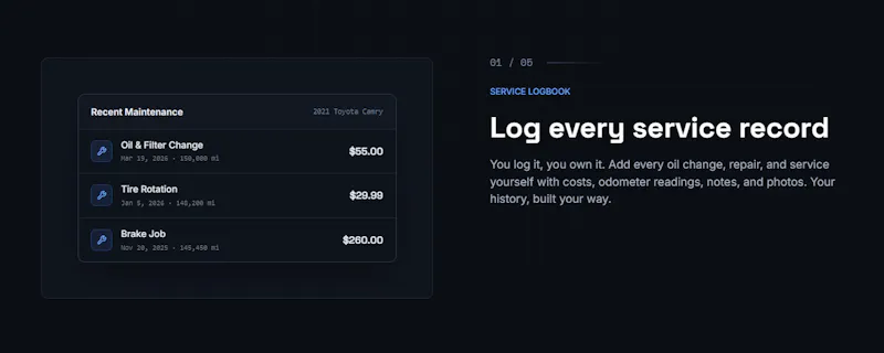 Dashlight - Vehicle maintenance tracker screenshot 2