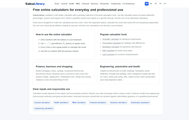 CalcuLibrary screenshot 2