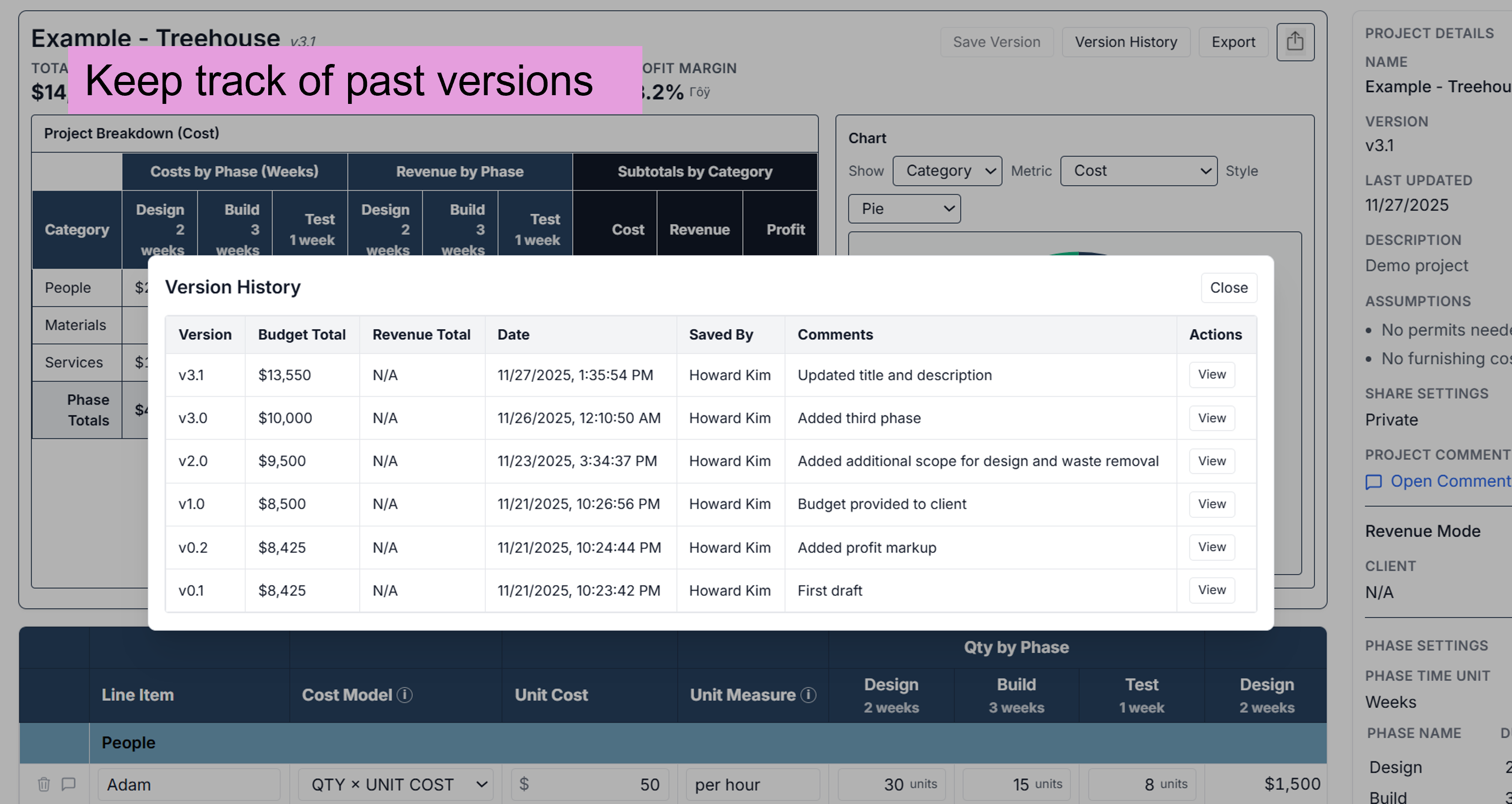 Project Budget Pro - Screenshot 5 showing product features and functionality