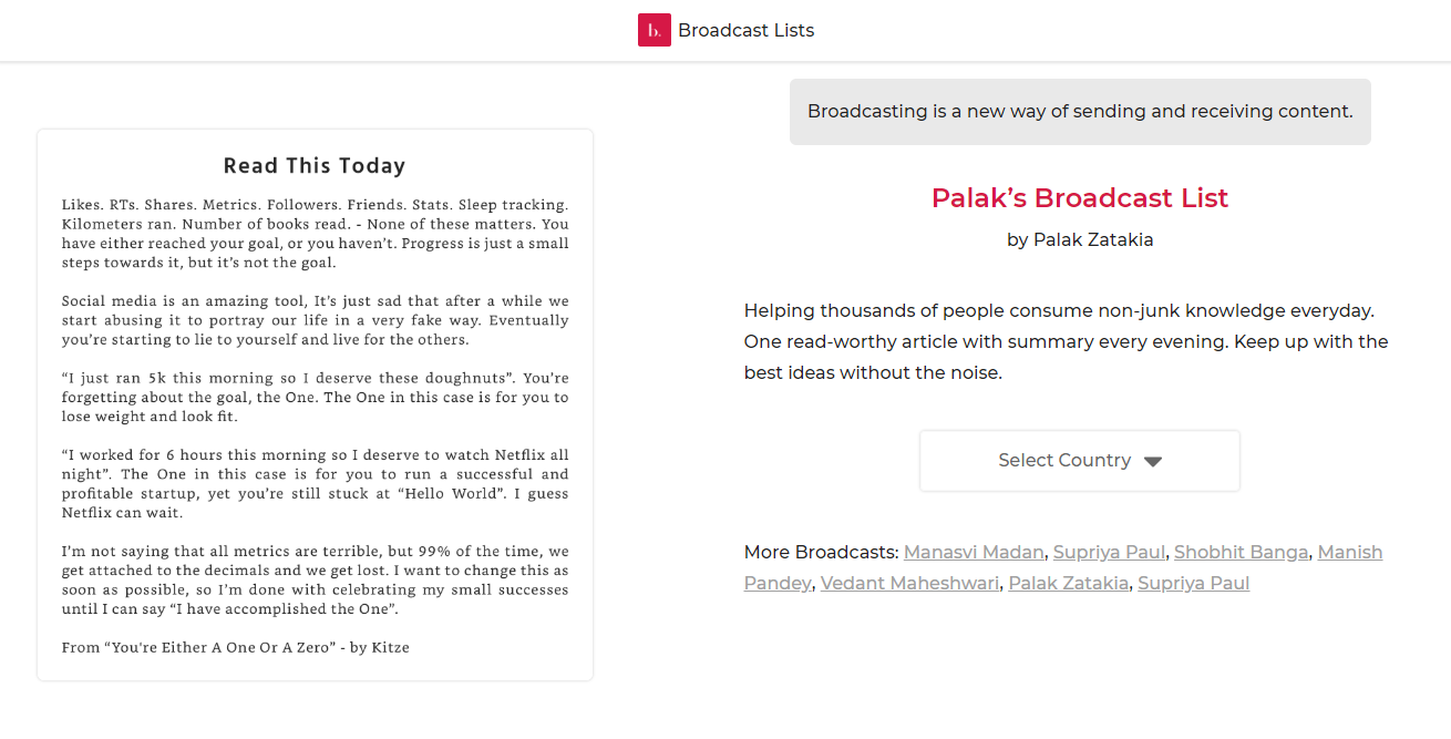 Broadcast Lists gallery image