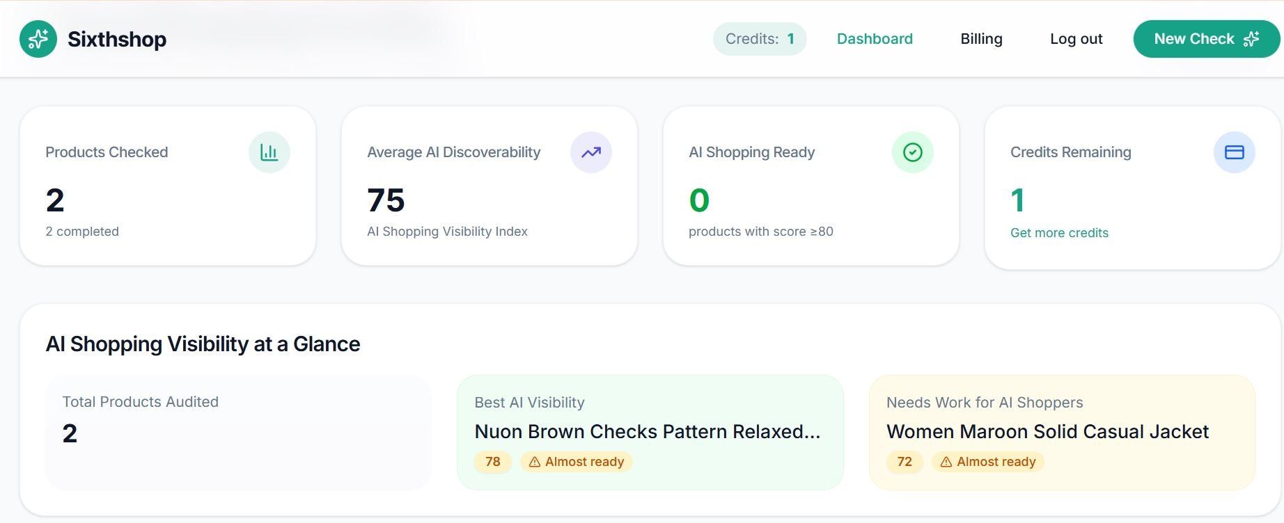 Sixthshop - Screenshot 2 showing product features and functionality