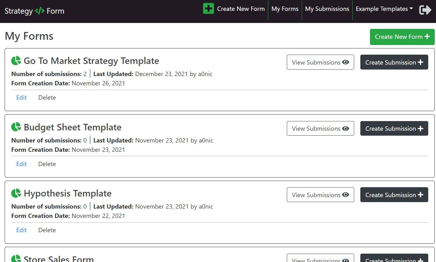Strategy Form gallery image
