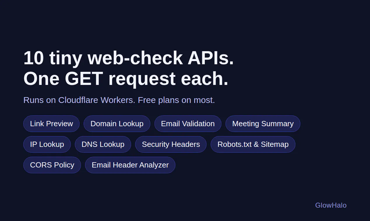 GlowHalo Utility APIs gallery image