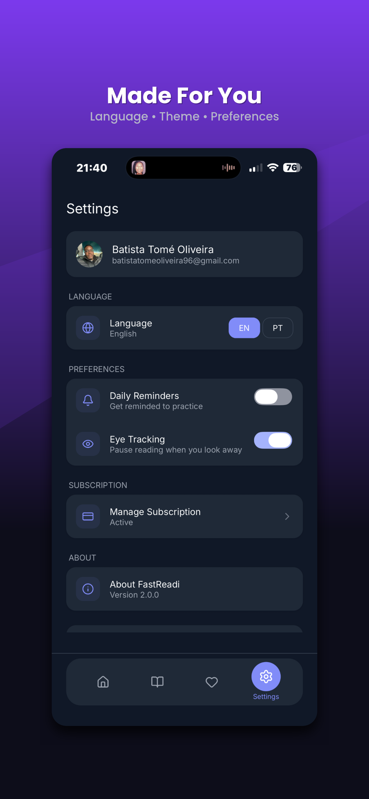 FastReadi - Screenshot 4 showing product features and functionality