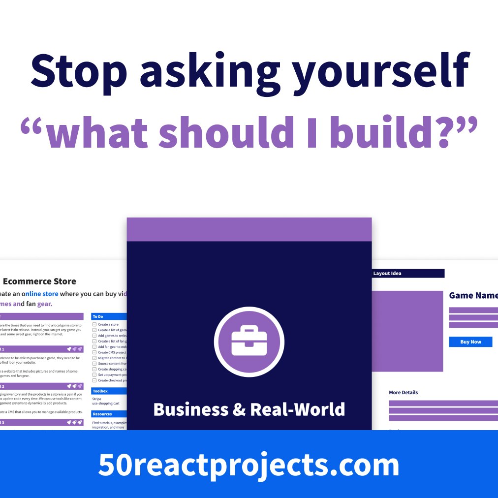 50 Projects For React & The Static Web gallery image