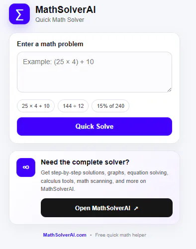 Maths Solver gallery image