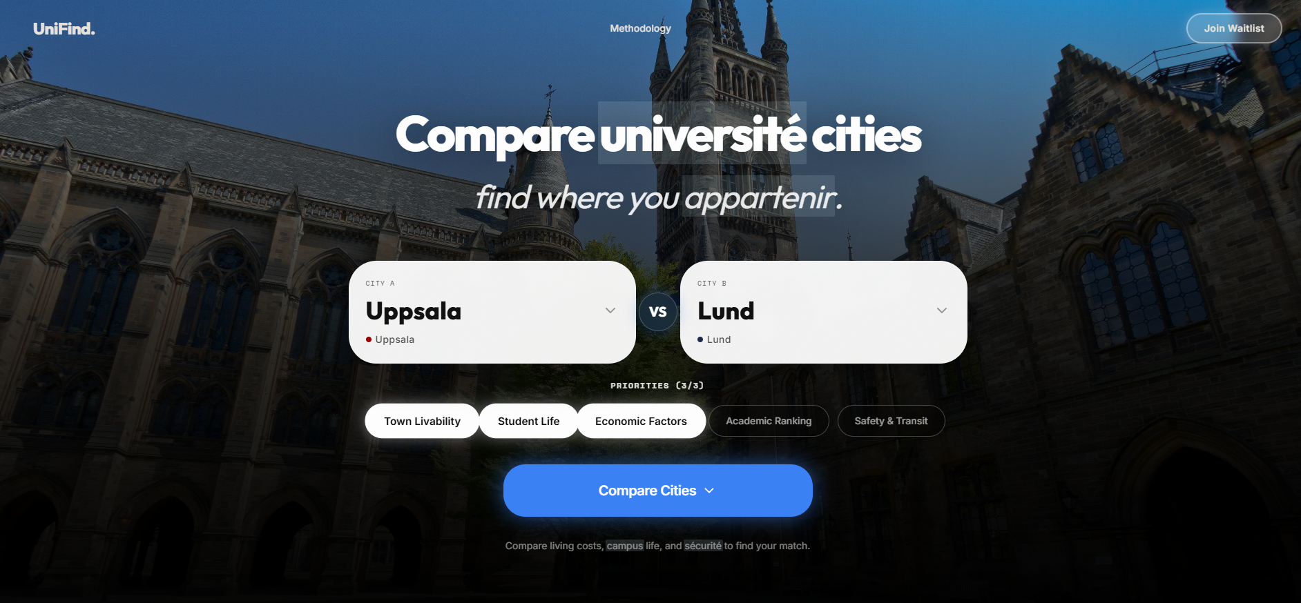 UniFind - Screenshot 2 showing product features and functionality