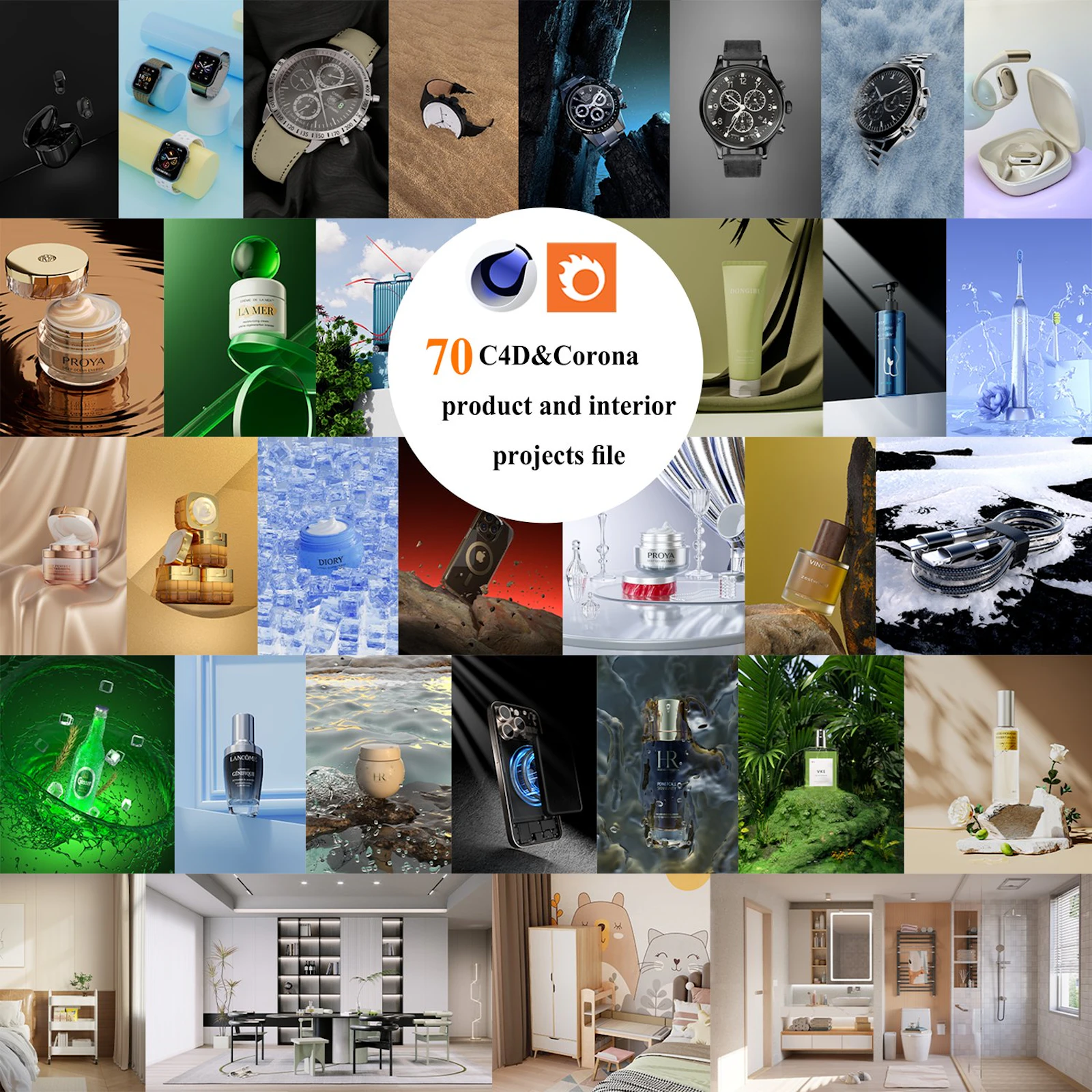 C4d Octane and Redshift project files   screenshot 7