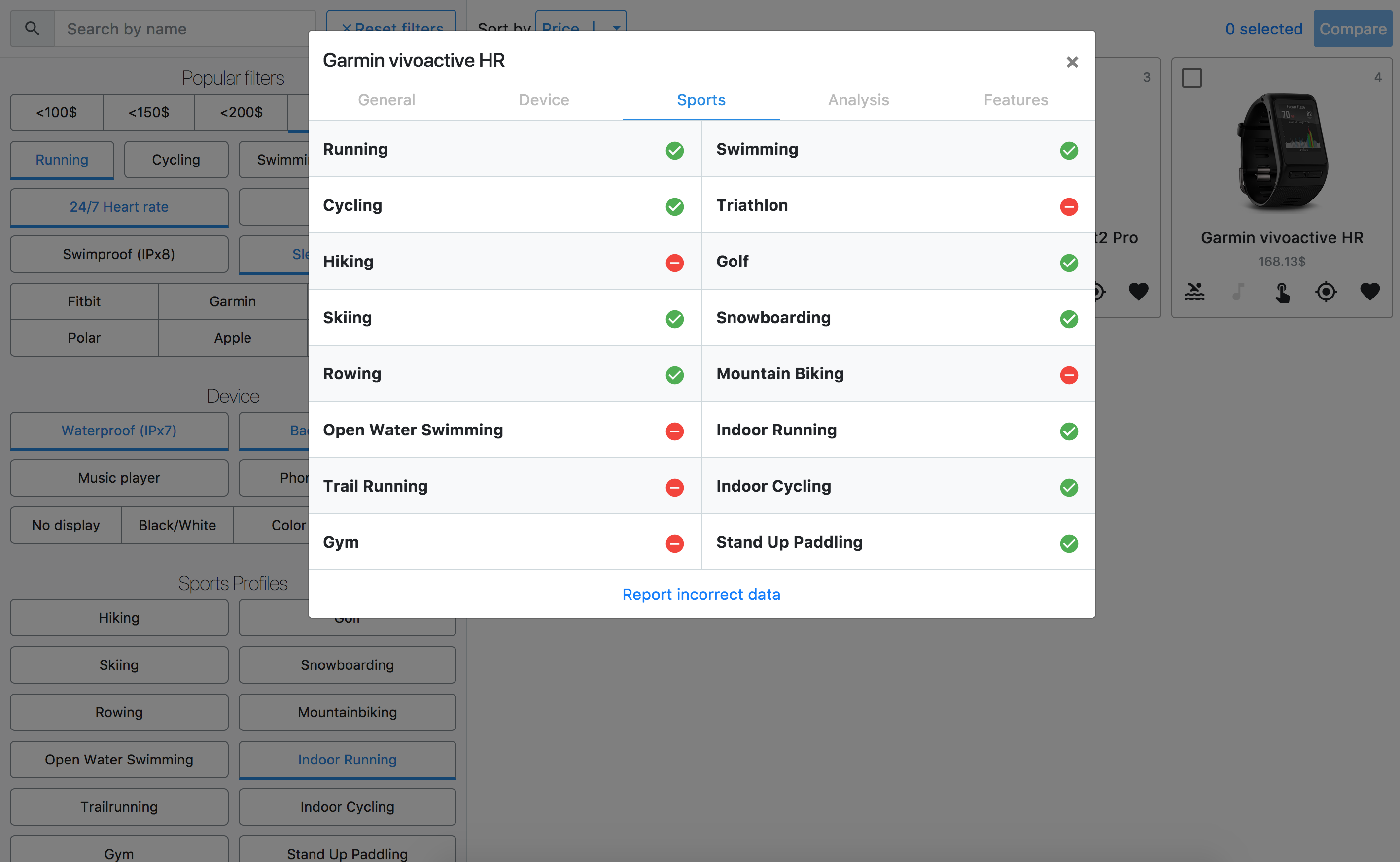 The Fitness Tracker Database gallery image