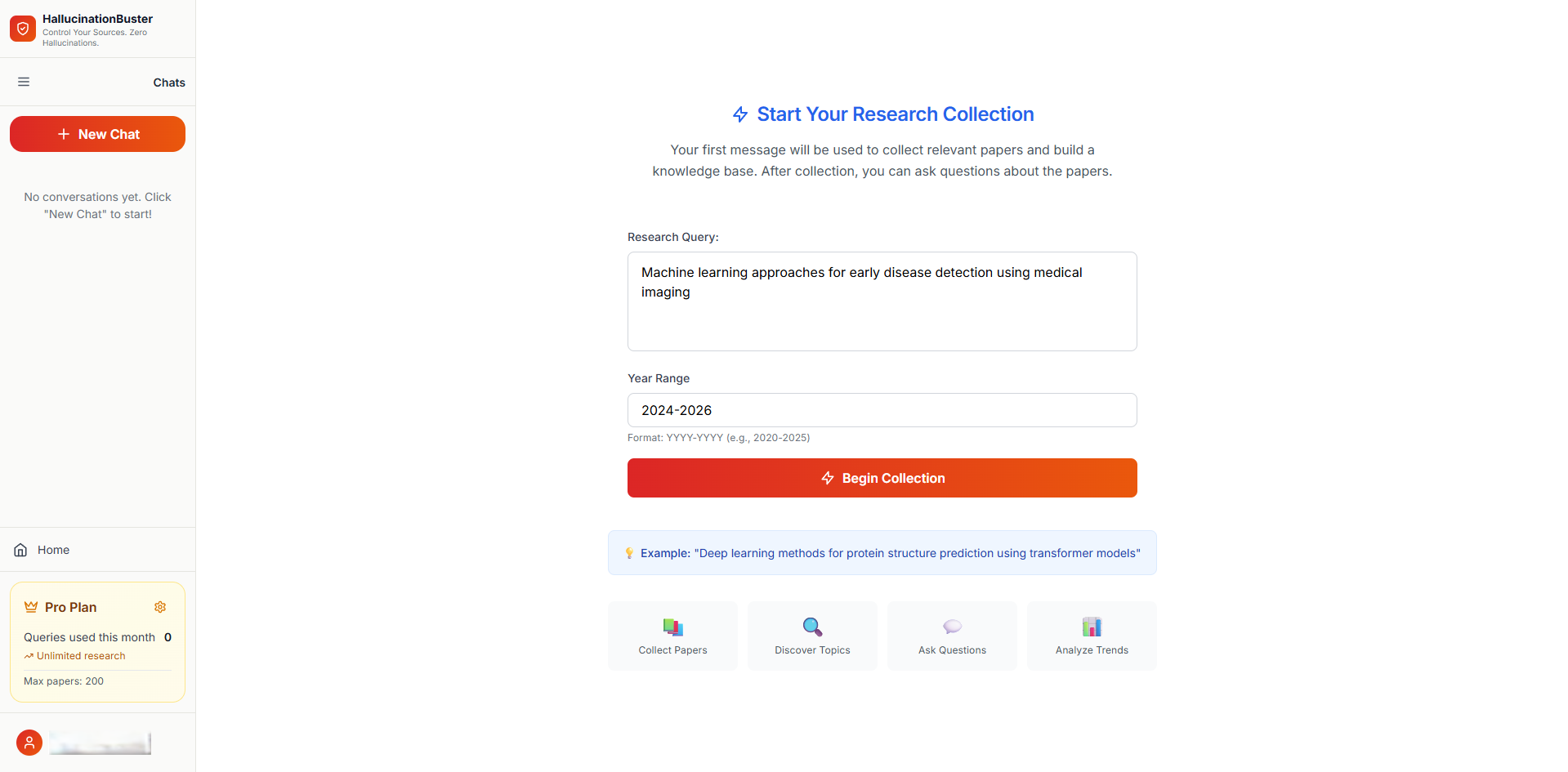 HallucinationBuster - Main product screenshot demonstrating key features and user interface