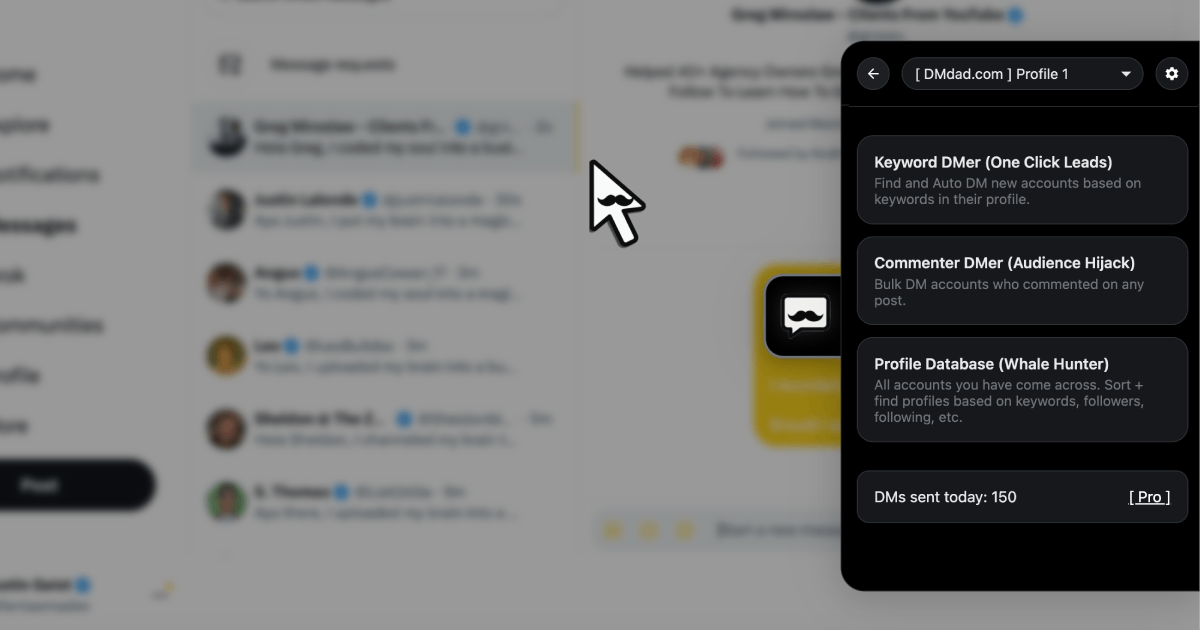 DM Dad - Main product screenshot demonstrating key features and user interface