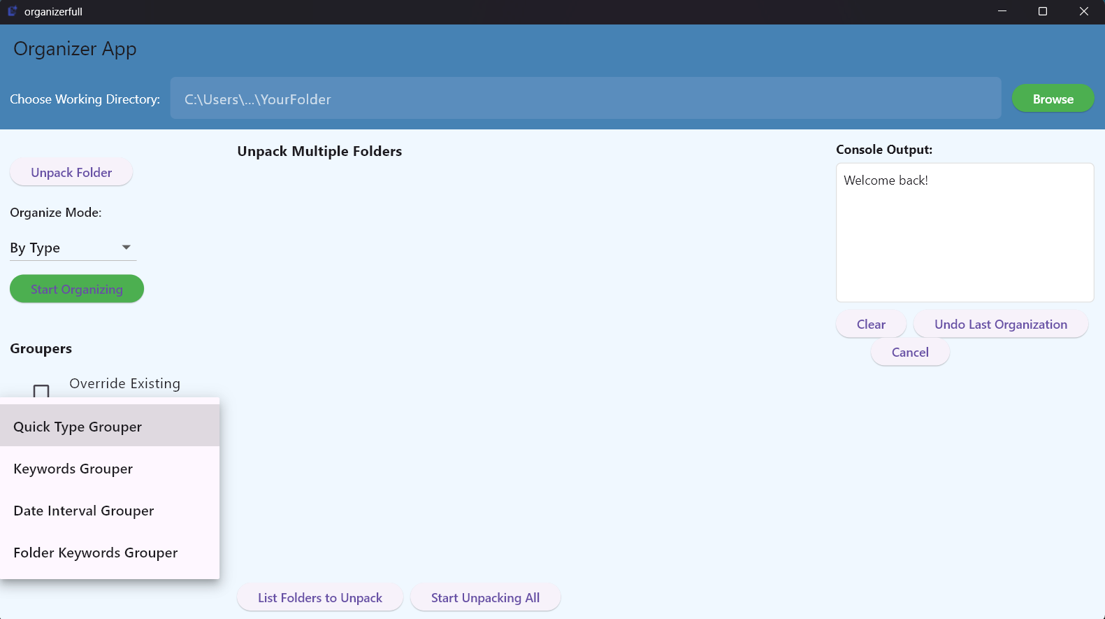 The organizer app - Screenshot 3 showing product features and functionality