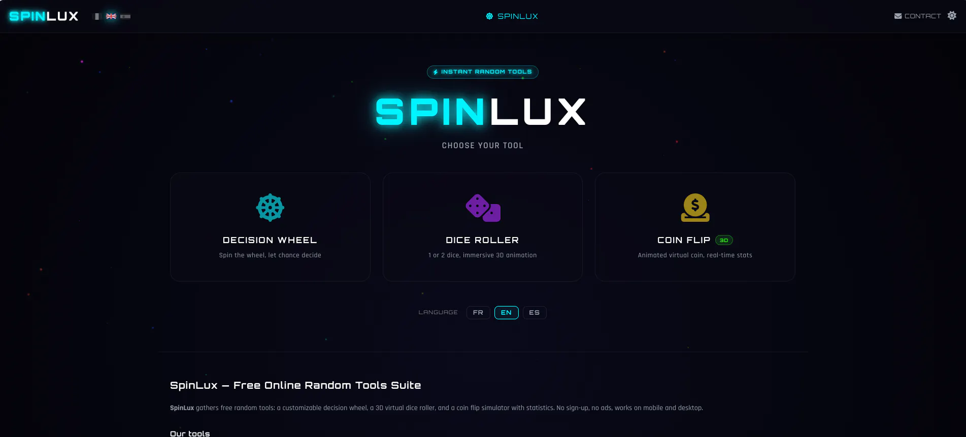 SpinLux 제품 배너