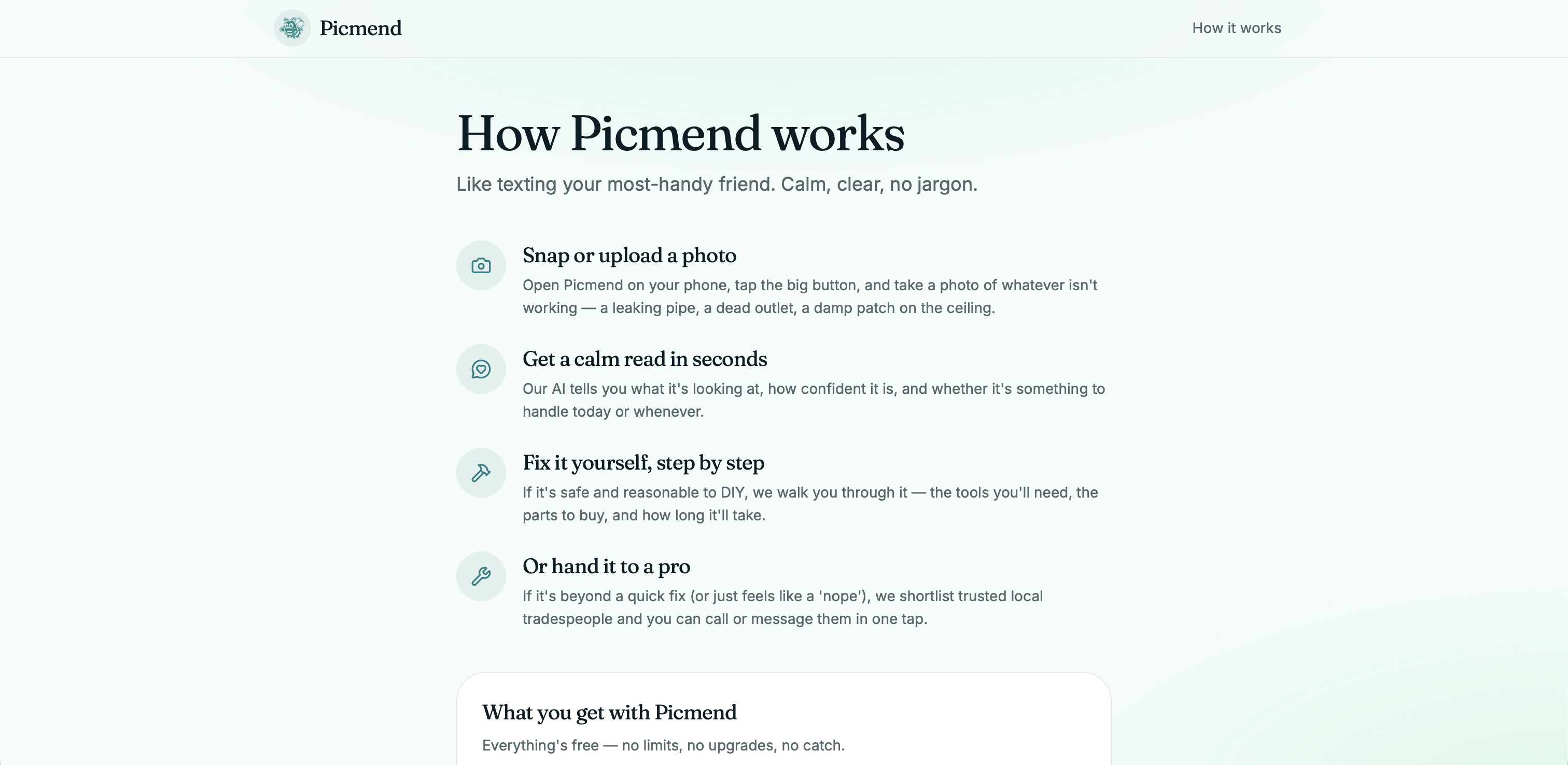 Picmend — Snap a photo, fix what broke gallery image
