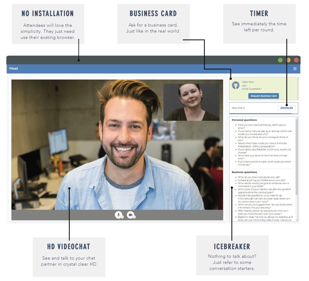 Plus2 - Speed Networking made easy gallery image