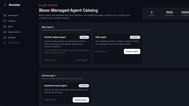Blaze YouTube Agent screenshot 2