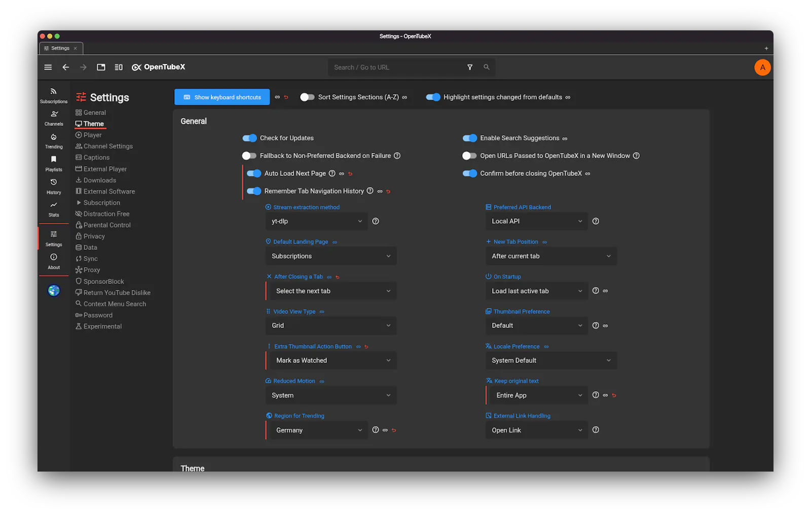 OpenTubeX screenshot 3