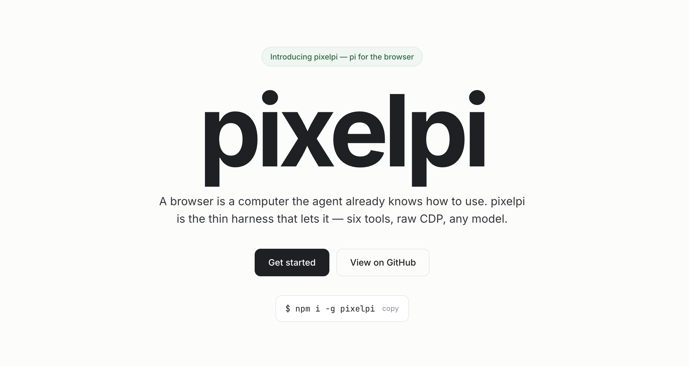 A minimal browser harness for agents gallery image