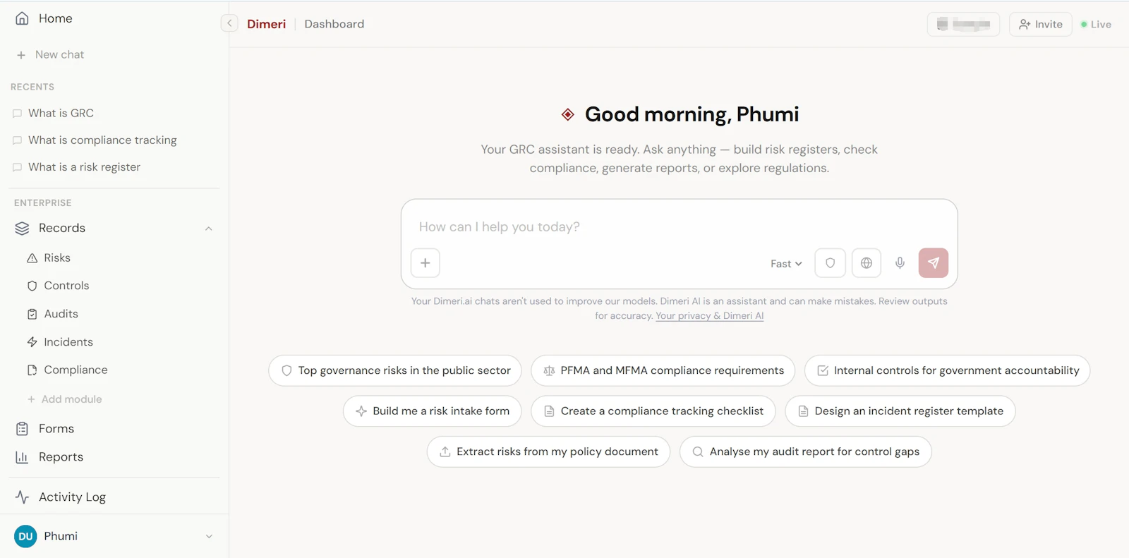 Dimeri.ai screenshot 1