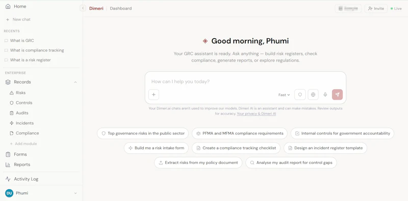 Dimeri.ai screenshot 1
