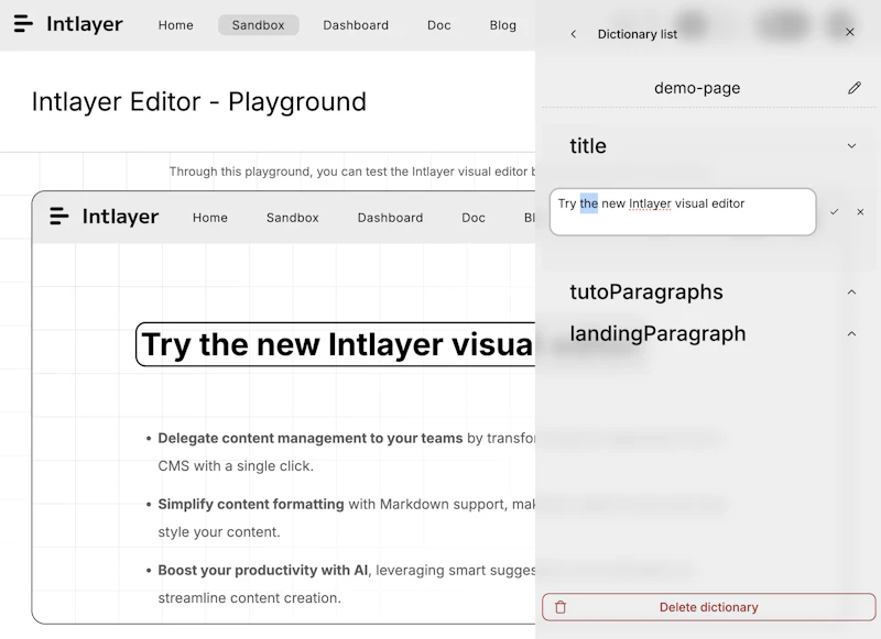 Multilingual CMS & TMS & Visual Editor screenshot 4