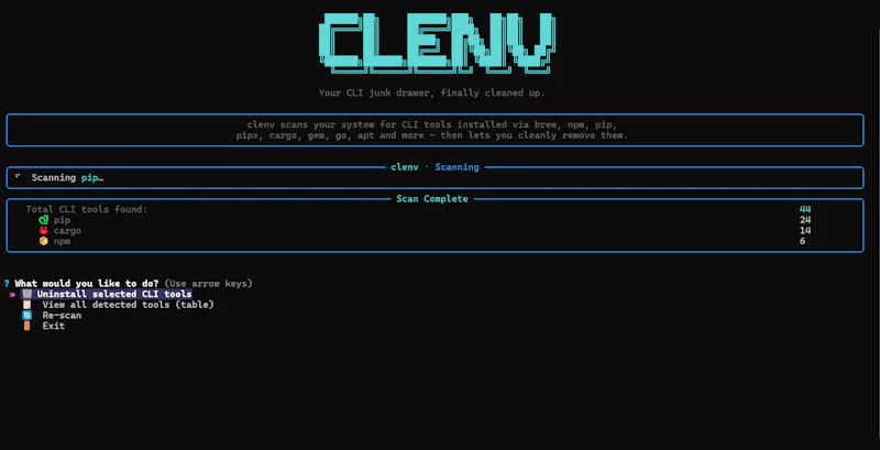 Clenv screenshot 1