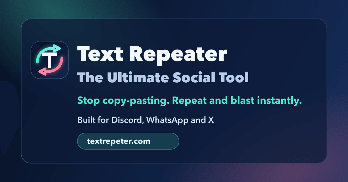 Text Repeater for social media gallery image